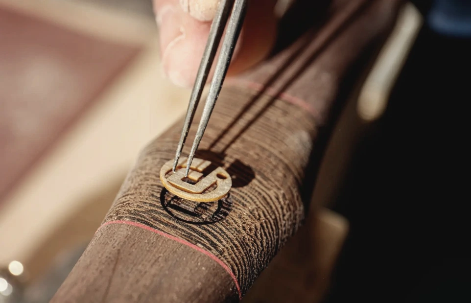 palatinusl handmade blade logo inlay