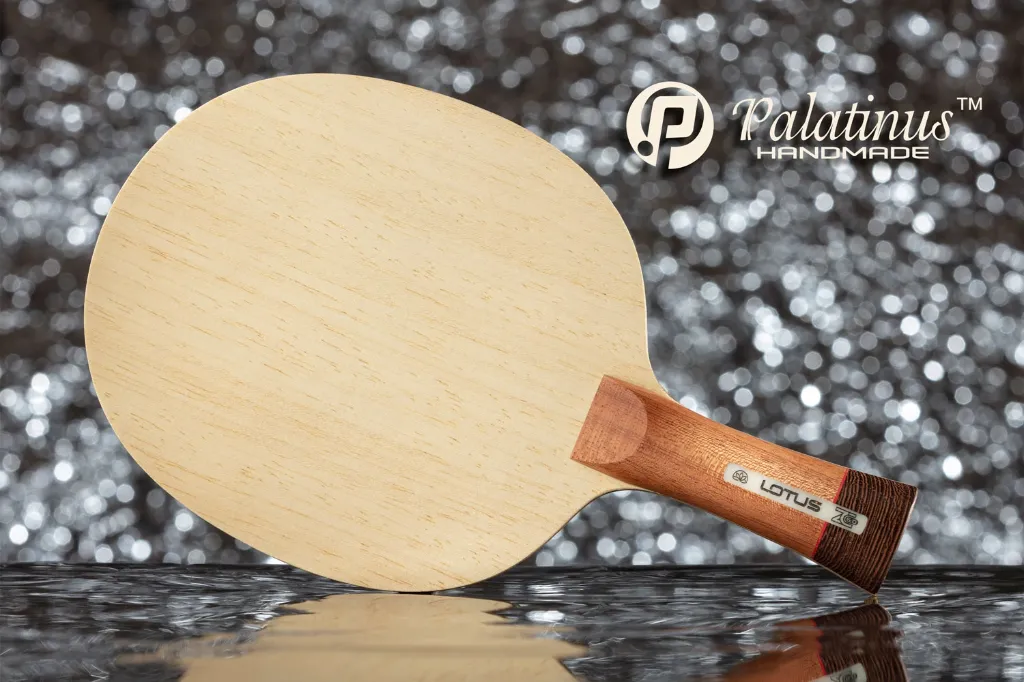 Palatinus Lotus ZC 6.0 handmade table tennis blade, OFF Pro, Koto outer ply, top-boosted soft PBO-Carbon – forehand side