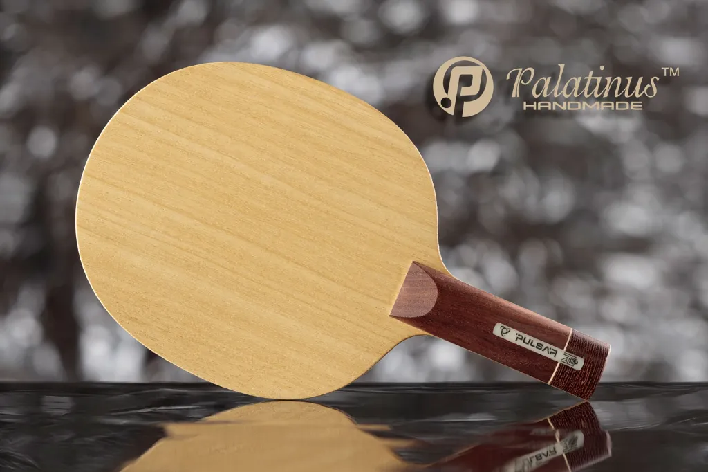 Palatinus Pulsar ZC 5.7 handmade table tennis blade, OFF, Limba outer ply, inner-boosted soft PBO-Carbon – forehand side